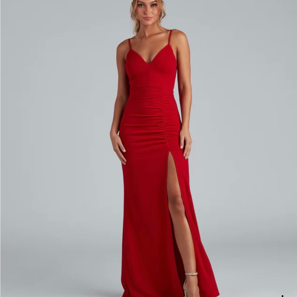 Red formal dress (worn once!)